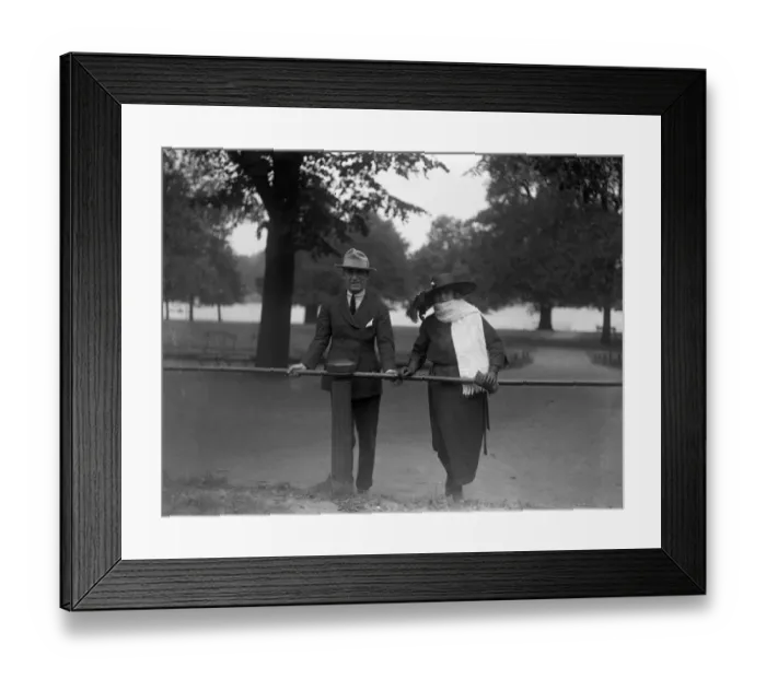 Framed Print : Mme Peletier and her husband in Rotten Row, Hyde Park, London. She is an English Framed Print : Mme Peletier and her husband in Rotten Row, Hyde Park, London. She is an English