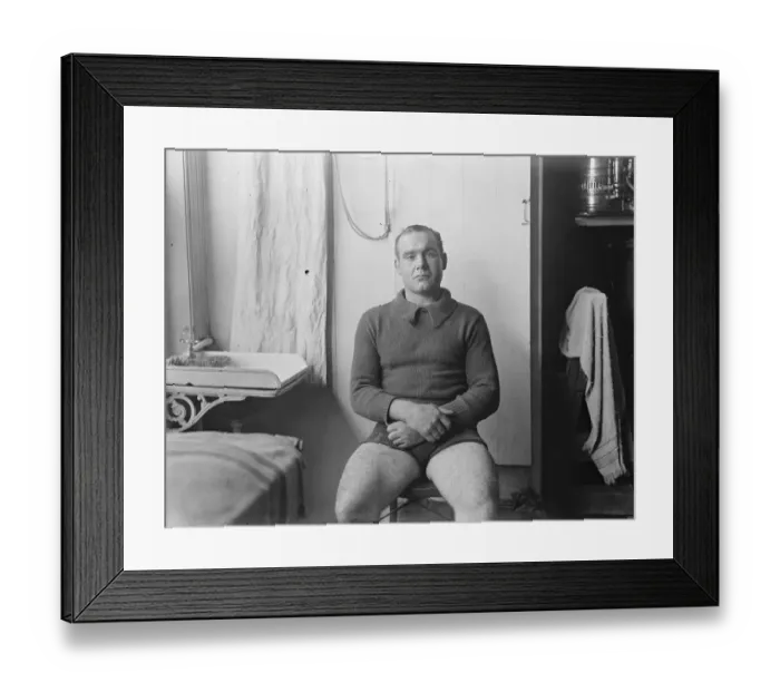 Framed Print : Albert Lurie, the official heavyweight boxing champion of France April 1914