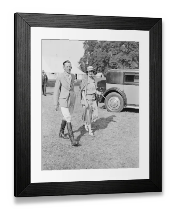 Framed Print : Cowdray Park Polo Tournament Mrs Hugh Nelen and Captain F W Byas 1933 Framed Print : Cowdray Park Polo Tournament Mrs Hugh Nelen and Captain F W Byas 1933