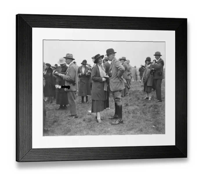 Framed Print : Wye Steeplechases Mr and Mrs Harry Leney 30 September 1925 Framed Print : Wye Steeplechases Mr and Mrs Harry Leney 30 September 1925