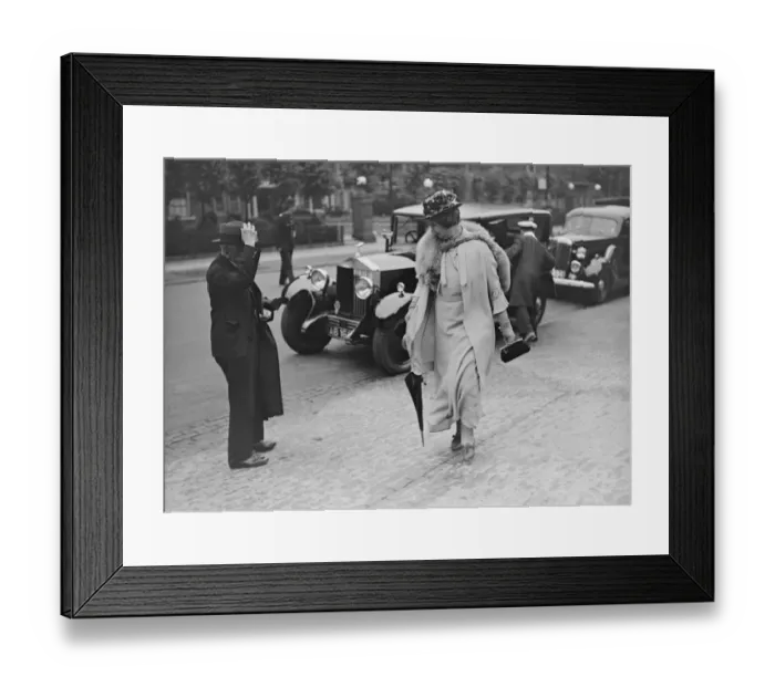 Framed Print : Arriving at Lords Emerton (with fur ) - and Burnett with Rolls Royce - no further