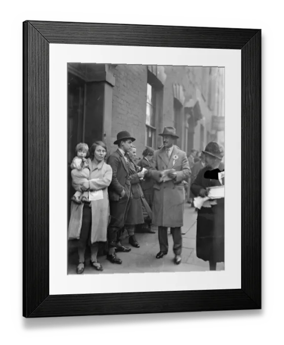 Framed Print : The General Election. Lord Apsley, National Conservative candidate for Central Bristol Framed Print : The General Election. Lord Apsley, National Conservative candidate for Central Bristol