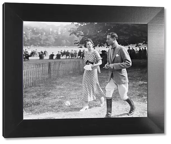 Cowdray Park Polo Week Miss Chichester and Captain Ronald Cooke 1933