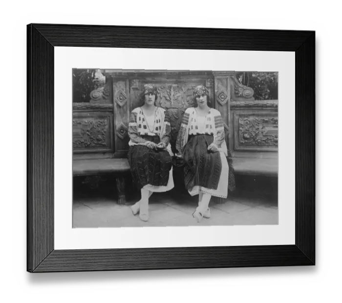 Framed Print : Charming Royal Sisters in National Costume Princess Irene of Greece who recently Framed Print : Charming Royal Sisters in National Costume Princess Irene of Greece who recently