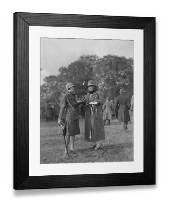 Framed Print : Wye Steeplechase Mrs Robert Mercier and Mrs H Valance 1 November 1926