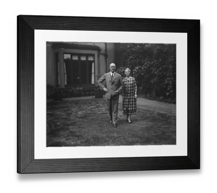 Framed Print : Lord and Lady Allenby photographed at their Chelsea home. 26 June 1926 Framed Print : Lord and Lady Allenby photographed at their Chelsea home. 26 June 1926