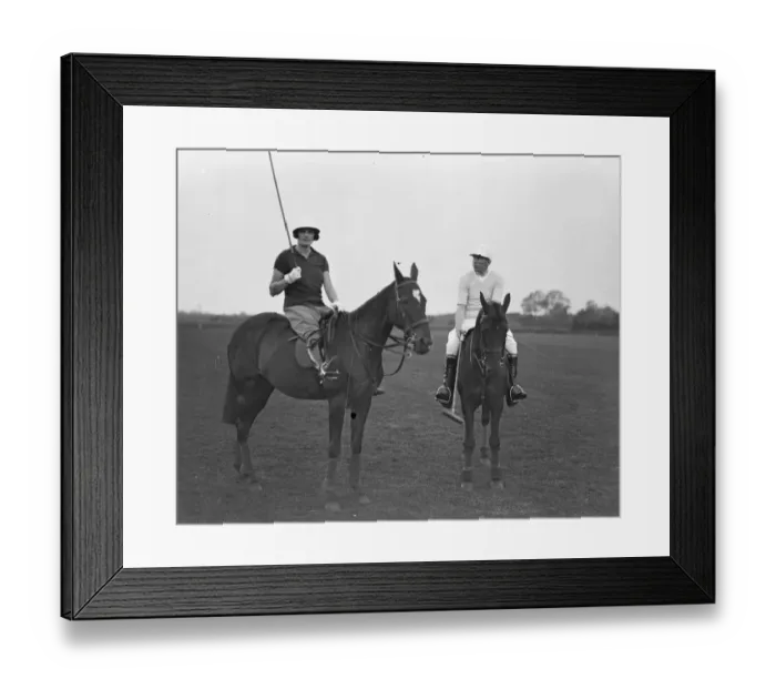 Framed Print : Ladies Polo at Melton Mowbray. The Honourable Mrs Gilbert Greenall 20 June 1931