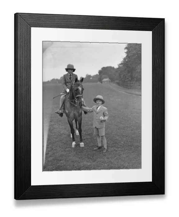 Framed Print : Ranelagh horse and pony show. Miss Rosalind and Master Harry Cubitt. 1930 Framed Print : Ranelagh horse and pony show. Miss Rosalind and Master Harry Cubitt. 1930