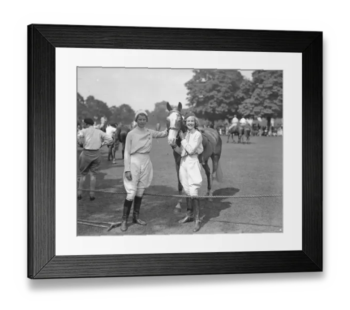 Framed Print : Ranelagh ladies mounted sports. Mrs Merckel and Miss Daphne Wedekind. 1932 Framed Print : Ranelagh ladies mounted sports. Mrs Merckel and Miss Daphne Wedekind. 1932