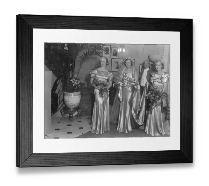 Framed Print : Mannequin Brides. Three bridal mannequins who appeared at the dancing mannequin Framed Print : Mannequin Brides. Three bridal mannequins who appeared at the dancing mannequin
