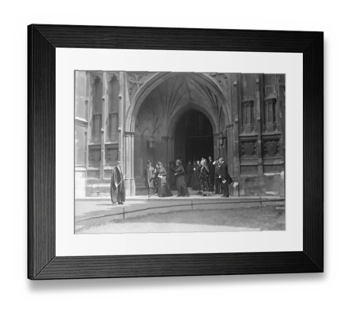 Framed Print : Argyll Memorial service at the Abbey The Royal Party leaving the Abbey Framed Print : Argyll Memorial service at the Abbey The Royal Party leaving the Abbey