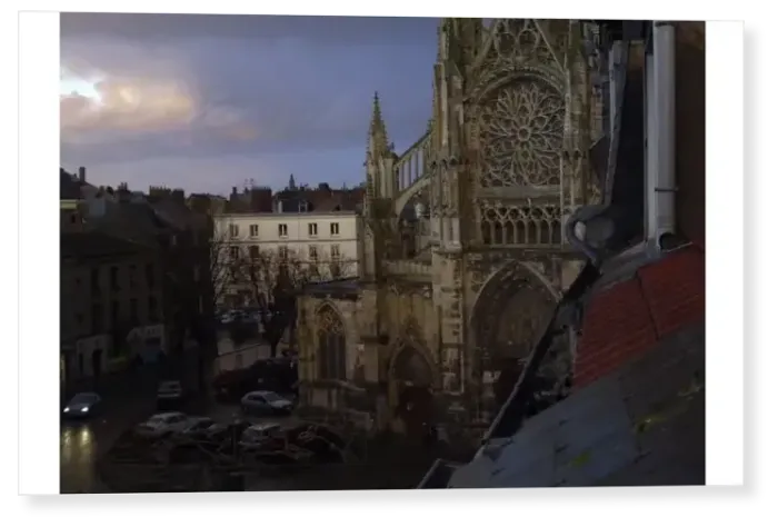 Print : Begun in 1150 and built with additions up to the 18th century, Saint-Jacques church Print : Begun in 1150 and built with additions up to the 18th century, Saint-Jacques church