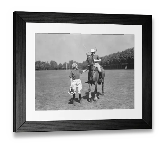 Framed Print : Hurlingham Ladies Polo. Hon Mrs Murrsey ( mounted ) and Hon Mrs Gurdon ( Grimsthorpe Framed Print : Hurlingham Ladies Polo. Hon Mrs Murrsey ( mounted ) and Hon Mrs Gurdon ( Grimsthorpe
