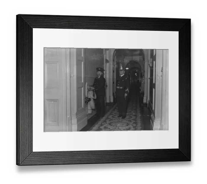 Framed Print : On left, Metropole Hotel Fireman with Alderman Henry Edward Davis, one of the most