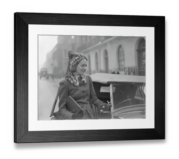 Framed Print : Daughter of Mrs Dudley Ward at her mothers wedding to Marquis de Casa Maury in London Framed Print : Daughter of Mrs Dudley Ward at her mothers wedding to Marquis de Casa Maury in London