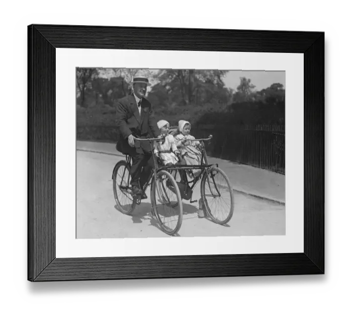 Framed Print : At the Great Wheelers Rally in London an example of the novel cycle perambulator Framed Print : At the Great Wheelers Rally in London an example of the novel cycle perambulator