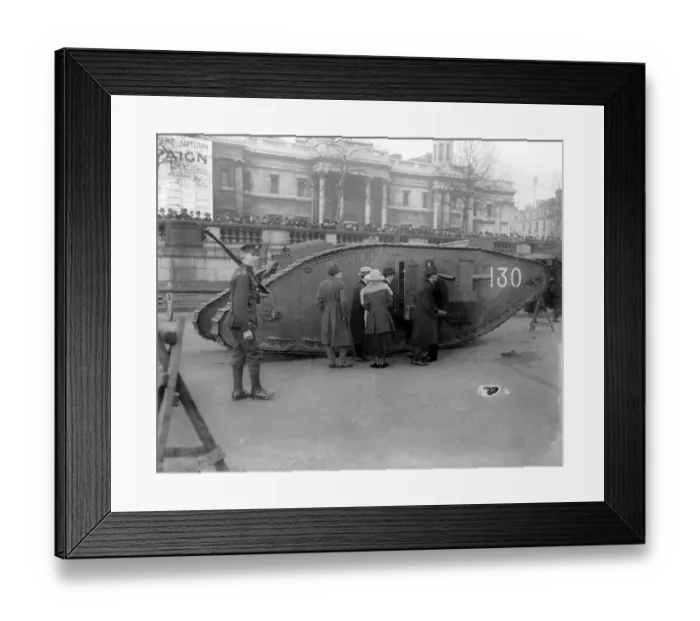 Framed Print : Tank in Trafalgar Square. 24 November 1917 Framed Print : Tank in Trafalgar Square. 24 November 1917