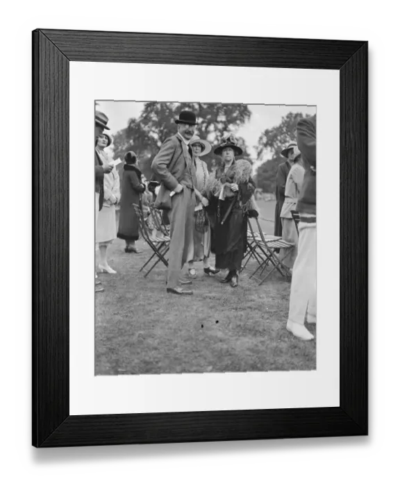 Framed Print : At Ranelagh Sir Thomas Pilkington, Hon Ivy Stapleton and Lady Beaumont 1925