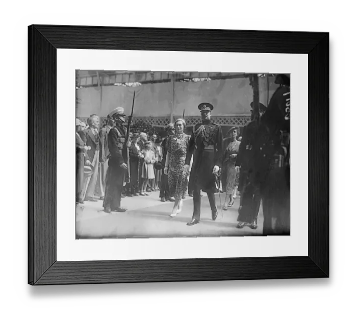 Framed Print : Duchess in summer fashions at Royal tournament. Wearing summer fashions, the Duchess of Gloucester Framed Print : Duchess in summer fashions at Royal tournament. Wearing summer fashions, the Duchess of Gloucester