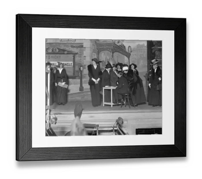 Framed Print : Selecting chorus girls at the empire