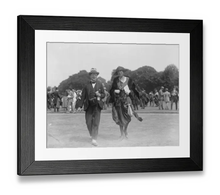 Framed Print : Polo at Hurlingham. Mr James Heddle and Mrs McCullum Scott Framed Print : Polo at Hurlingham. Mr James Heddle and Mrs McCullum Scott
