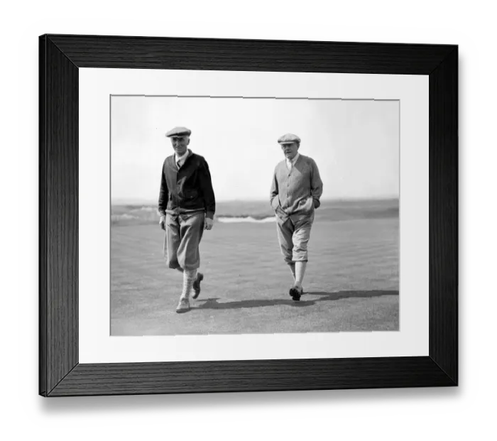 Framed Print : Parliamentary Golf Tournament at Sandwich. Sir John Simon and Mr G. Harvey. Simon