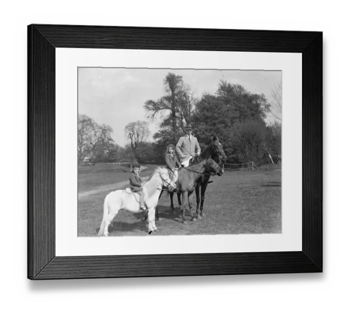 Framed Print : At Ranelagh Mr Gerald Madlener with his small daughters Evelyn and Alice 14 May 1932 Framed Print : At Ranelagh Mr Gerald Madlener with his small daughters Evelyn and Alice 14 May 1932