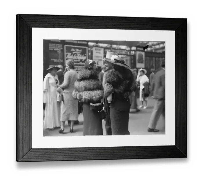 Framed Print : Striking Fashion At Ascot. Ascot, on Royal Hunt Cup day, favoured with even better Framed Print : Striking Fashion At Ascot. Ascot, on Royal Hunt Cup day, favoured with even better