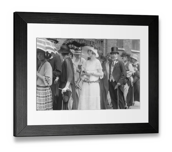 Framed Print : At Eton and Harrow cricket match at Lords, London Lady Mary Thynne waiting in Framed Print : At Eton and Harrow cricket match at Lords, London Lady Mary Thynne waiting in