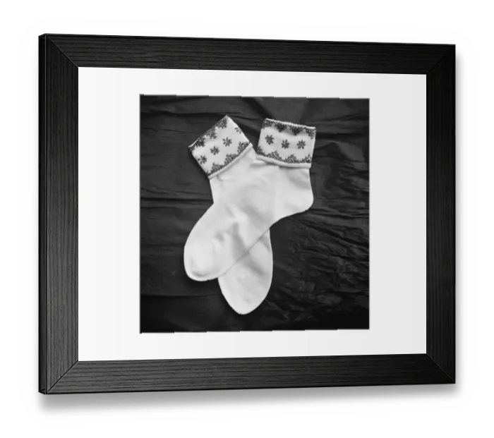 Framed Print : A pair of ankle socks. 1938 Framed Print : A pair of ankle socks. 1938