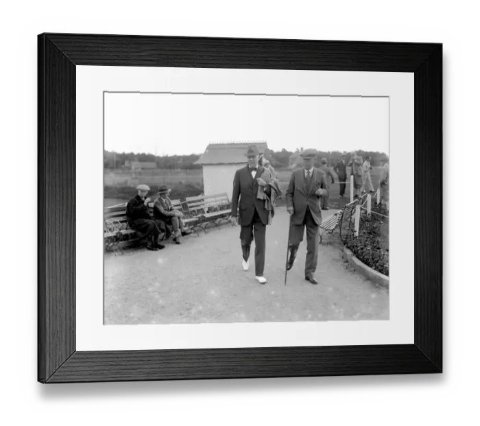 Framed Print : Le Touquet. Lord Ashfield and Sir Ernest Hatch Sept 1925 Framed Print : Le Touquet. Lord Ashfield and Sir Ernest Hatch Sept 1925