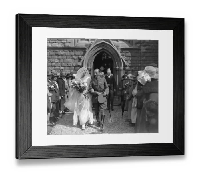 Framed Print : Wedding of LieutCol C T Raikes, Ds O, South Wales Borderers and Miss Dorothy Wilson Framed Print : Wedding of LieutCol C T Raikes, Ds O, South Wales Borderers and Miss Dorothy Wilson
