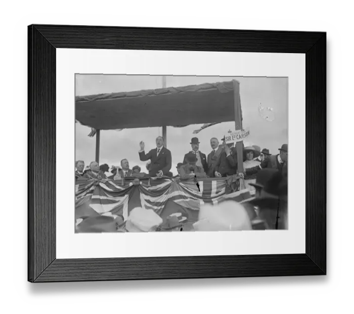 Framed Print : Sir Edward Carson speaking at Drumbeg Framed Print : Sir Edward Carson speaking at Drumbeg