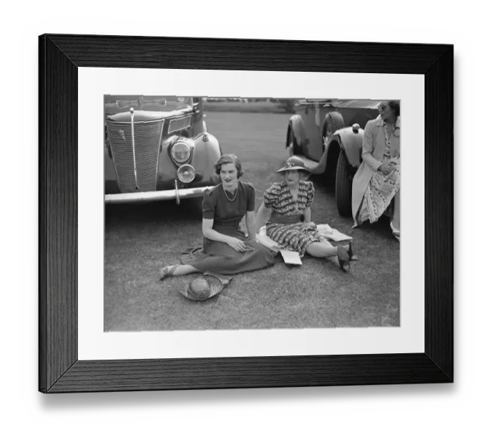 Framed Print : Watching the Polo at Cowdray Park at Midhurst in Sussex, Miss Veronica Harrison Framed Print : Watching the Polo at Cowdray Park at Midhurst in Sussex, Miss Veronica Harrison