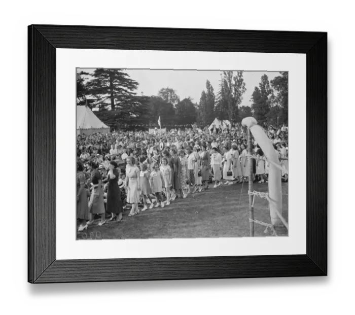 Framed Print : Sidcup jubilee homes fete. The girls beauty parade. 1938