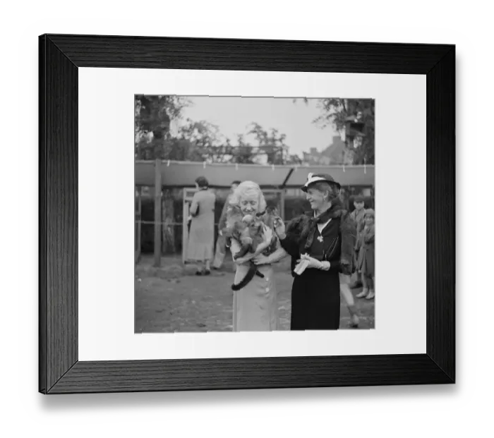Framed Print : Miss Australs with monkeys. 1936 Framed Print : Miss Australs with monkeys. 1936