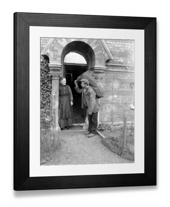 Framed Print : Distribution The Kings Coal at Windsor. Being delivered to a Windsor Almshouse
