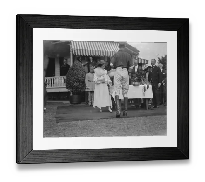 Framed Print : Polo at the Ranelagh Club, West London. The Anglo - French Polo match for Framed Print : Polo at the Ranelagh Club, West London. The Anglo - French Polo match for