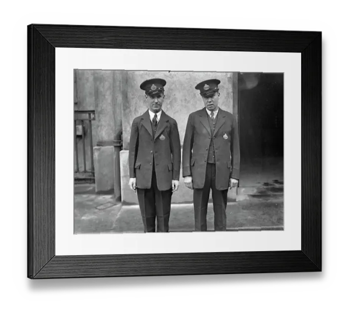 Framed Print : Postmen are to be fashionable ! Tailored uniforms with padded shoulders. In future Framed Print : Postmen are to be fashionable ! Tailored uniforms with padded shoulders. In future