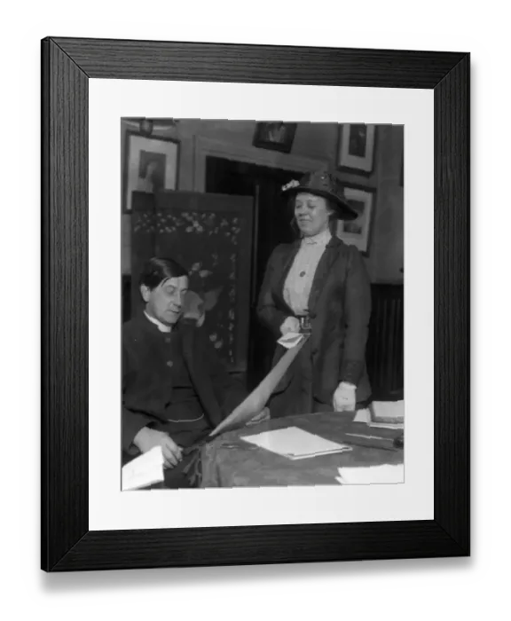 Framed Print : The distribution of the Duckett Charity for servants of long service - the Reverend Framed Print : The distribution of the Duckett Charity for servants of long service - the Reverend