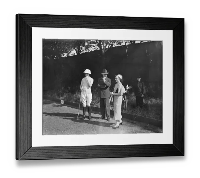 Framed Print : Duke of Gloucester Place first polo game in five years. Scores 3 goals. Watched Framed Print : Duke of Gloucester Place first polo game in five years. Scores 3 goals. Watched