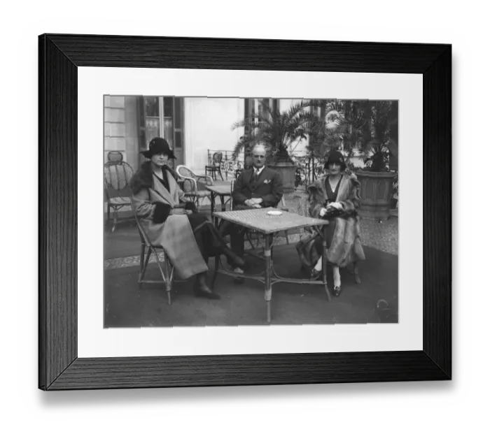 Framed Print : The Cairo Season : On the terrace at the Shepheard Hotel, left to right; Miss Rhoda Framed Print : The Cairo Season : On the terrace at the Shepheard Hotel, left to right; Miss Rhoda