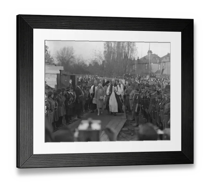Framed Print : The Duchess of York lays a foundation stone at All Saints Church, Parish of Mortlake Framed Print : The Duchess of York lays a foundation stone at All Saints Church, Parish of Mortlake