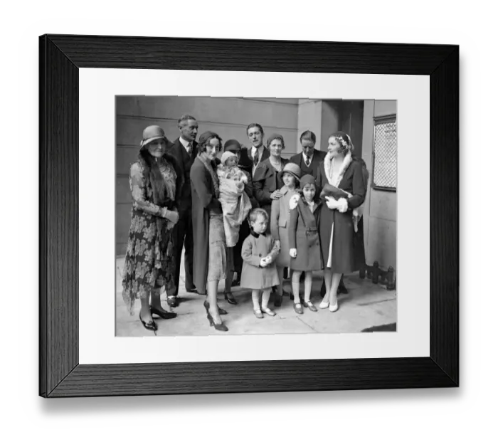 Framed Print : Christening took place this afternoon at St Marks, North Audley Street, of Noel Framed Print : Christening took place this afternoon at St Marks, North Audley Street, of Noel