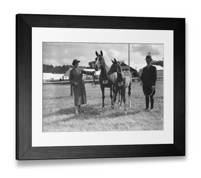 Framed Print : Tunbridge Wells and South Eastern Counties Show Captain and Mrs V Morse with their Framed Print : Tunbridge Wells and South Eastern Counties Show Captain and Mrs V Morse with their