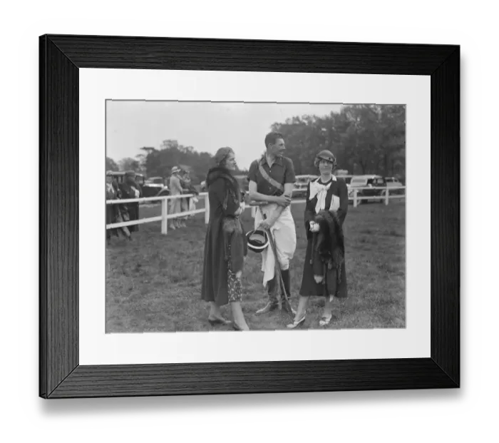 Framed Print : Hurlingham Polo Club London, Mrs Belville, Captain F Js and Mrs Whetstone 17