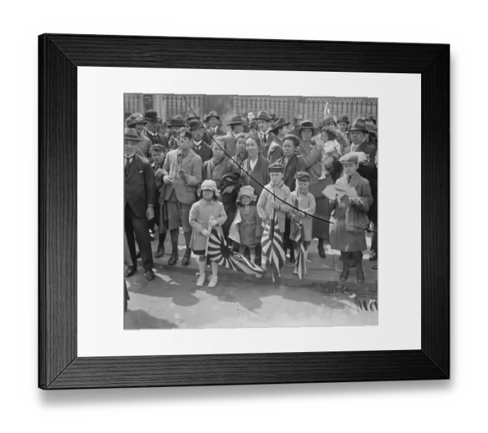 Framed Print : Crown prince of Japan in London Young Japanese children greet their crowned Prince Framed Print : Crown prince of Japan in London Young Japanese children greet their crowned Prince