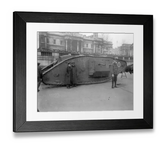 Framed Print : Tank in Trafalgar Square. 24 November 1917 Framed Print : Tank in Trafalgar Square. 24 November 1917