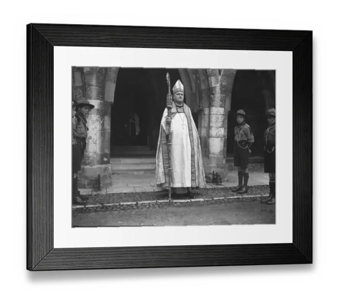 Framed Print : Dr FT Woods, Bishop of Winchester ( late Peterborough ) after his enthronement Framed Print : Dr FT Woods, Bishop of Winchester ( late Peterborough ) after his enthronement