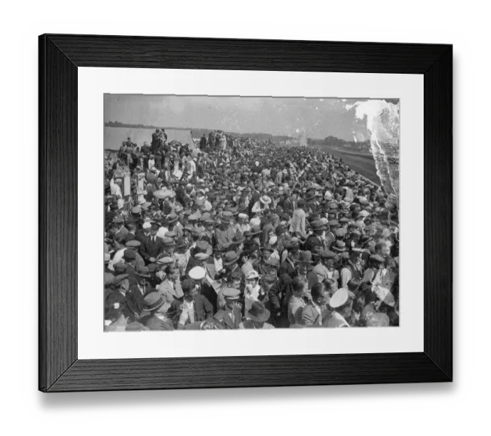 Framed Print : Crowds throng sunny Ascot. Ascot, greatest fashion parade and loveliest race Framed Print : Crowds throng sunny Ascot. Ascot, greatest fashion parade and loveliest race